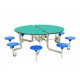 Round Mobile Folding Dining Table with 8 Seats